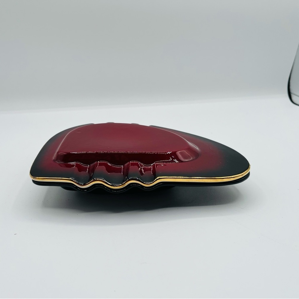 Red and white Decorative ashtray